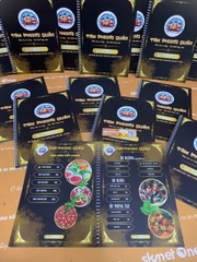 Menu giấy nhựa gáy xoắn _ Ẩm thực được chạm tới một cách tinh xảo_ Tam Phong Quán (quán nhậu)