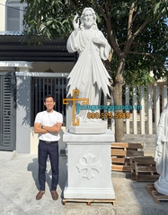Tượng Chúa Thương Xót Đá Cao 2m Đế 1m Về Đồng Nai