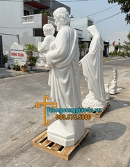 Tượng Thánh Giuse Bồng Chúa Và Mẹ Ban Ơn Đá Đẹp Cao 2m