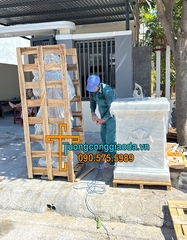 Tượng Lòng Chúa Thương Xót Đá Đẹp Cao 1m7 Đế 1m Về Kiên Giang