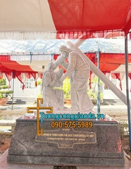 Bộ Tượng 14 Chặng Đàng Thánh Giá Bằng Đá Trắng Đẹp Nhất