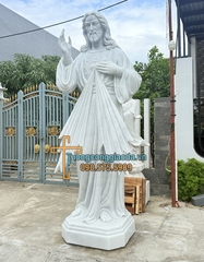Tượng Chúa Thương Xót Đá Đẹp Cao 3m Về Đồng Tháp