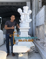Điêu Khắc Tượng Thiên Thần Bằng Đá Trắng Đẹp