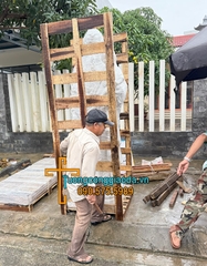Tượng Thánh Giuse Bồng Chúa Đá Trắng Nguyên Khối Cao 2m