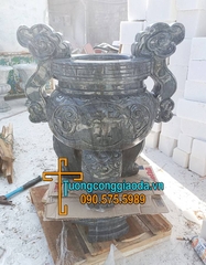 Lư Hương Công Giáo Bằng Đá Đen Đẹp