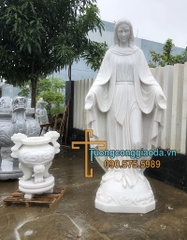 Tượng Ban Ơn Bằng Đá Trắng Nguyên Khối Cao 2m5 Về Nam Định
