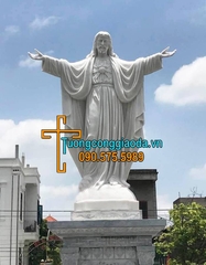 Tượng Chúa Cứu Thế Bằng Đá Cẩm Thạch Trắng Đẹp
