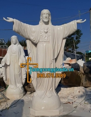 Tượng Chúa Kitô Bằng Đá Cẩm Thạch Trắng Đẹp