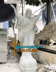 Tượng Chúa Phục Sinh Đá Cẩm Thạch Nguyên Khối