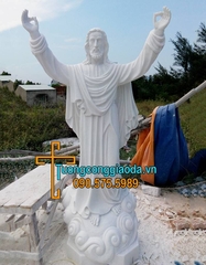 Tượng Chúa Sống Lại Đá Cẩm Thạch Trắng