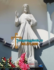 Tượng Chúa Thương Xót Bằng Đá Trắng Đẹp Nhất Thái Bình