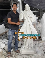 Tượng Chúa Thương Xót Bằng Đá Mỹ Nghệ Song Toàn