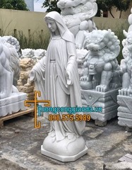Tượng Đức Mẹ Ban Ơn Đá Trắng Loại 1 Cao 1m2