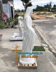 Tượng Đức Mẹ Ban Ơn Bằng Đá Trắng Non Nước Đẹp