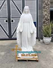 Tượng Đức Mẹ Ban Ơn Bằng Đá Trắng Non Nước Đẹp