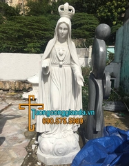 Tượng Đức Mẹ Fatima Bằng Đá Trắng Đẹp Tại Nam Định