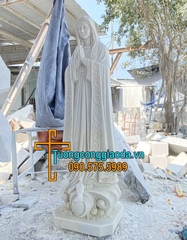 Tượng Đức Mẹ Fatima Đá Trắng Đẹp Tai Bảo Lộc