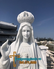 Tượng Đức Mẹ Fatima Đá Trắng Non Nước Đẹp