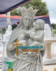 Tượng Đức Mẹ Hằng Cứu Giúp Đá Cẩm Thạch Nguyên Khối