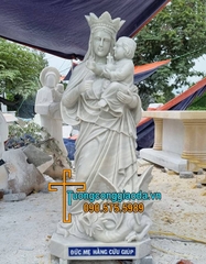 Tượng Đức Mẹ Hằng Cứu Giúp Đá Cẩm Thạch Nguyên Khối