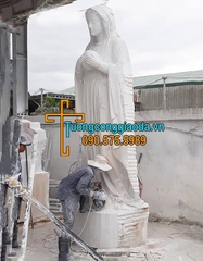 Tượng Đức Mẹ Hòa Bình Đá Cẩm Thạch Cao 5m