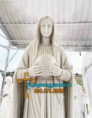 Tượng Đức Mẹ Hòa Bình Bằng Đá Trắng Đẹp Nhất