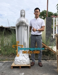 Tượng Đức Mẹ Hòa Bình Đá Trắng Non Nước Đẹp