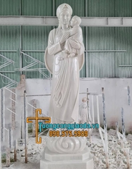 Tượng Đức Mẹ La Vang Đá Cẩm Thạch Trắng Đẹp