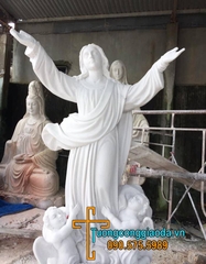 Tượng Đức Mẹ Lên Trời Đá Tự Nhiên Nguyên Khối