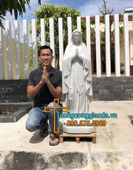 Tượng Đức Mẹ Lộ Đức Đá Trắng Thờ Tại Gia