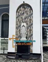 Tượng Đức Mẹ Lộ Đức Đá Trắng Thờ Tại Gia