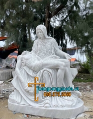Tượng Đức Mẹ Sầu Bi Bằng Đá Trắng Đẹp Nhất Tại Đồng Nai