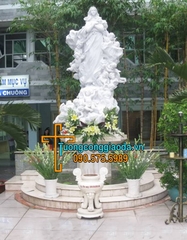 Tượng Đức Mẹ Vô Nhiễm Nguyên Tội Đá Trắng Đẹp Nhất