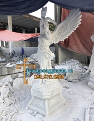 Tượng Nữ Thần Bằng Đá Cẩm Thạch Trắng Non Nước Đẹp