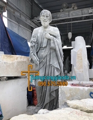 Tượng Thánh Giuse Đá Cẩm Thạch Xám Đẹp
