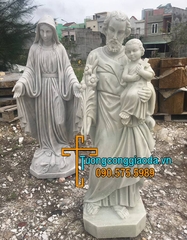 Tượng Thánh Giuse Đá Cùng Chúa Hài Đồng Cao 1m5