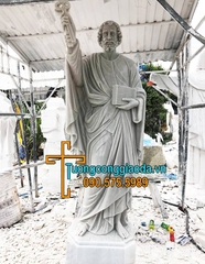 Tượng Thánh Phaolô Đá Cẩm Thạch Trắng Đẹp Tại Hà Nội