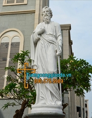 Tượng Thánh Phaolô Đá Trắng Nguyên Khối Đẹp Nhất