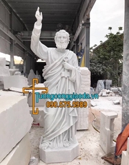 Tượng Thánh Phêrô Bằng Đá Cẩm Thạch Nguyên Khối