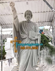Tượng Thánh Phêrô Đá Nguyên Khối Đẹp Tại Thái Bình