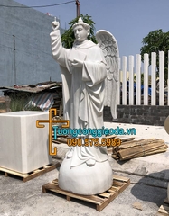 Tượng Thánh Vicente Bằng Đá Cẩm Thạch Trắng Đẹp