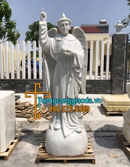 Tượng Thánh Vicente Bằng Đá Cẩm Thạch Trắng Đẹp