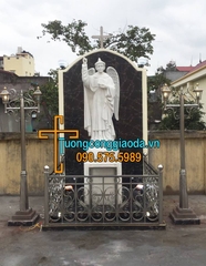Tượng Thánh Vicente Bằng Đá Cẩm Thạch Trắng Đẹp