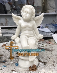Tượng Thiên Thần Bằng Đá Trắng Cẩm Thạch