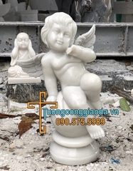 Tượng Thiên Thần Đá Đẹp Trang Trí Sân Vườn