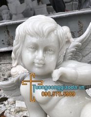 Tượng Thiên Thần Đá Đẹp Trang Trí Sân Vườn