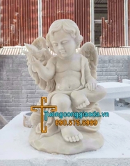 Tượng Thiên Thần Bằng Đá Trắng Mini Đẹp
