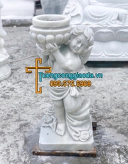 Tượng Thiên Thần Ôm Chậu Bằng Đá Cẩm Thạch Đẹp