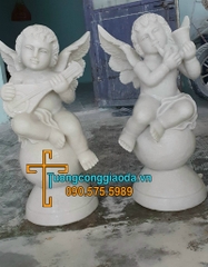 Tượng Thiên Thần Đánh Đàn Thổi Kèn Bằng Đá Tự Nhiên