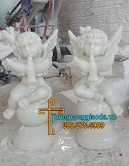 Tượng Thiên Thần Đánh Đàn Thổi Kèn Bằng Đá Tự Nhiên
